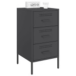 vidaXL Noptiere, 2 buc., negru, 36x39x68 cm, oțel vidaXL Noptiere, 2 buc., negru, 36x39x68 cm, oțel