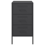 vidaXL Noptiere, 2 buc., negru, 36x39x68 cm, oțel vidaXL Noptiere, 2 buc., negru, 36x39x68 cm, oțel