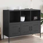 vidaXL Dulap, negru, 100,5x39x79 cm, oțel
