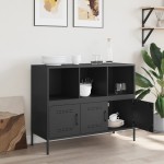 vidaXL Dulap, negru, 100,5x39x79 cm, oțel
