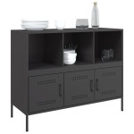 vidaXL Dulap, negru, 100,5x39x79 cm, oțel