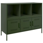 vidaXL Dulap, verde măsliniu, 100,5x39x79 cm, oțel