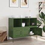 vidaXL Dulap, verde măsliniu, 100,5x39x79 cm, oțel
