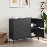 vidaXL Dulap, negru, 100,5x39x79 cm, oțel