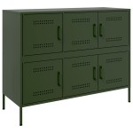 vidaXL Dulap, verde măsliniu, 100,5x39x79 cm, oțel