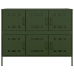 vidaXL Dulap, verde măsliniu, 100,5x39x79 cm, oțel