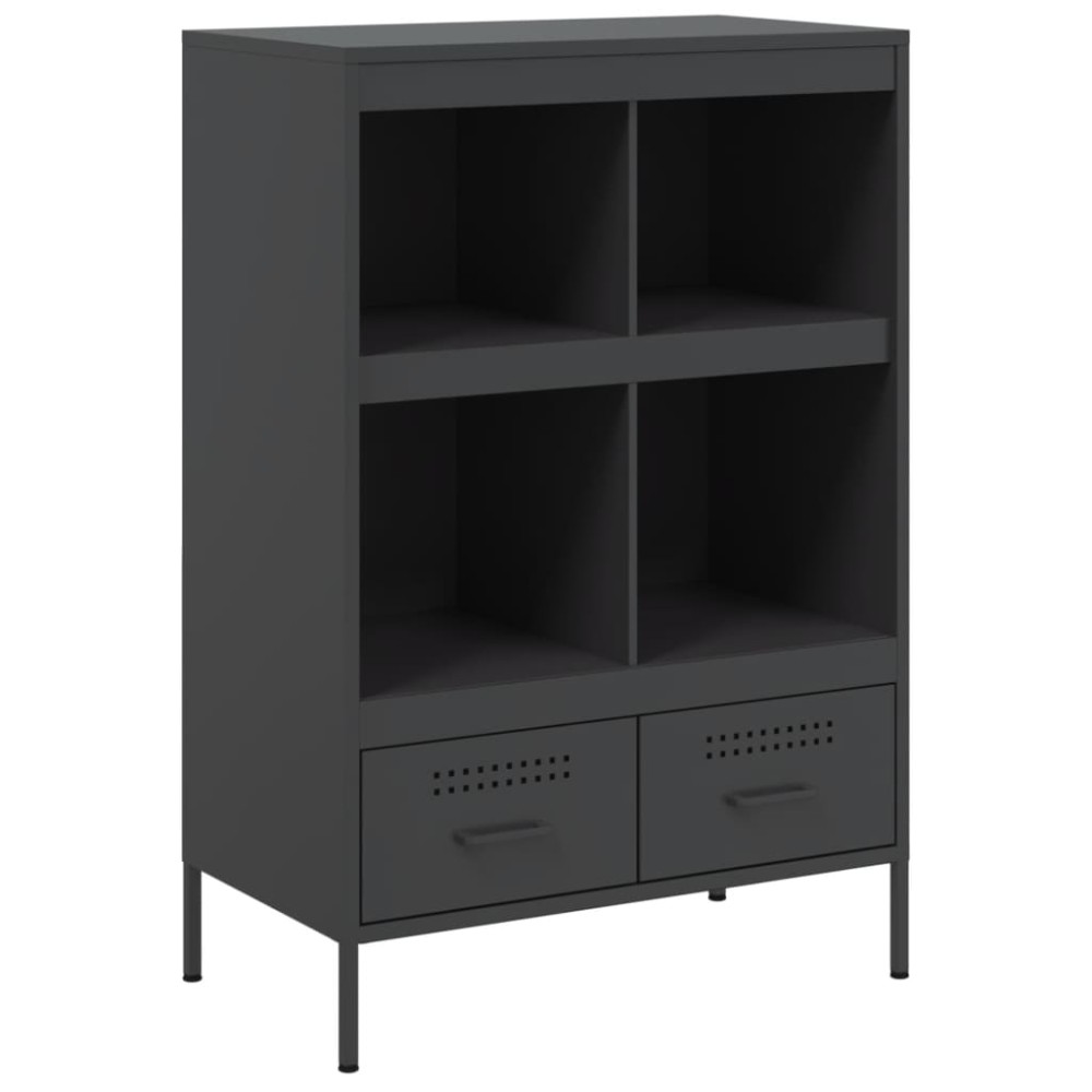 vidaXL Dulap înalt, negru, 68x39x101,5 cm, oțel