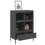 vidaXL Dulap înalt, negru, 68x39x101,5 cm, oțel