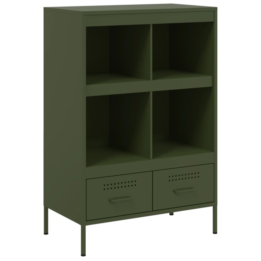vidaXL Dulap înalt, verde măsliniu, 68x39x101,5 cm, oțel