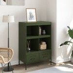 vidaXL Dulap înalt, verde măsliniu, 68x39x101,5 cm, oțel vidaXL Dulap înalt, verde măsliniu, 68x39x101,5 cm, oțel