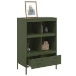 vidaXL Dulap înalt, verde măsliniu, 68x39x101,5 cm, oțel vidaXL Dulap înalt, verde măsliniu, 68x39x101,5 cm, oțel
