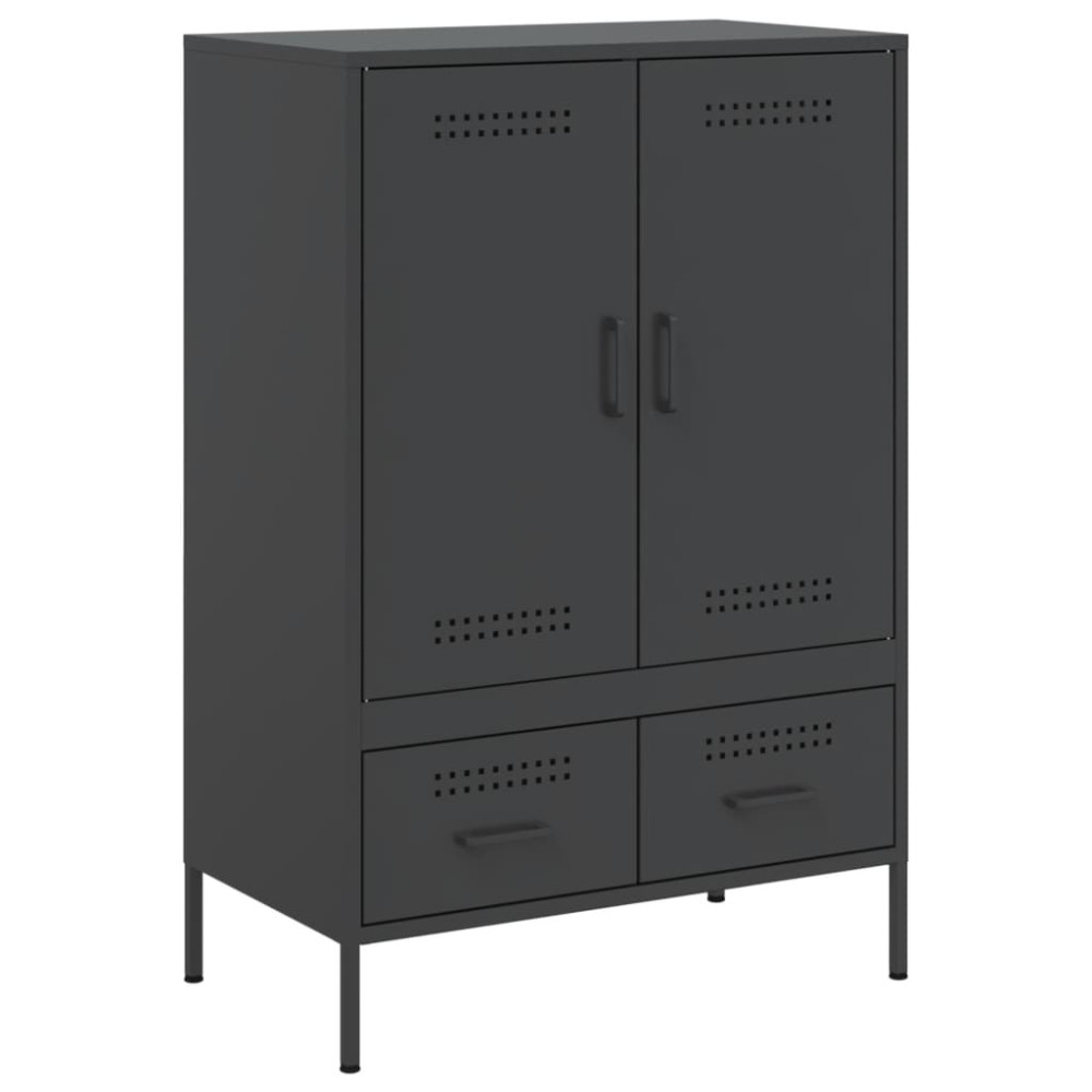 vidaXL Dulap înalt, negru, 68x39x101,5 cm, oțel