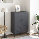 vidaXL Dulap înalt, antracit, 68x39x101,5 cm, oțel vidaXL Dulap înalt, antracit, 68x39x101,5 cm, oțel