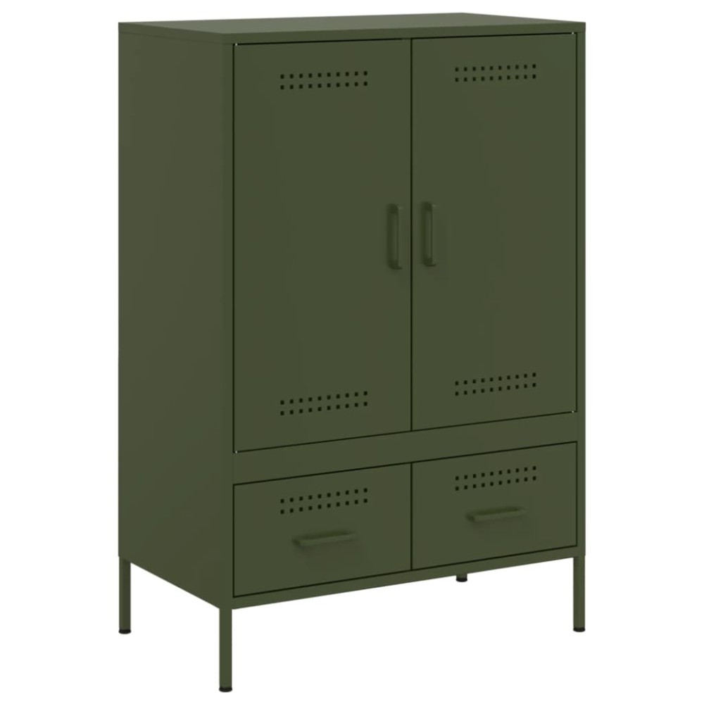 vidaXL Dulap înalt, verde măsliniu, 68x39x101,5 cm, oțel