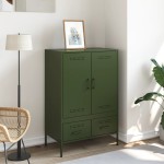 vidaXL Dulap înalt, verde măsliniu, 68x39x101,5 cm, oțel vidaXL Dulap înalt, verde măsliniu, 68x39x101,5 cm, oțel