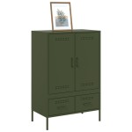 vidaXL Dulap înalt, verde măsliniu, 68x39x101,5 cm, oțel vidaXL Dulap înalt, verde măsliniu, 68x39x101,5 cm, oțel
