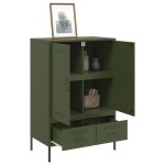 vidaXL Dulap înalt, verde măsliniu, 68x39x101,5 cm, oțel vidaXL Dulap înalt, verde măsliniu, 68x39x101,5 cm, oțel