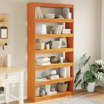 vidaXL Bibliotecă/Separator cameră, 100x30x199,5 cm, lemn masiv pin vidaXL Bibliotecă/Separator cameră, 100x30x199,5 cm, lemn masiv pin