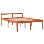 vidaXL Pat pentru seniori, maro ceruit, 135x190 cm, lemn masiv de pin