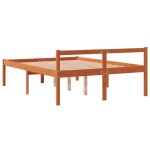 vidaXL Pat pentru seniori, maro ceruit, 135x190 cm, lemn masiv de pin
