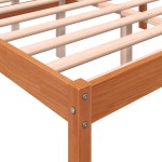 vidaXL Pat pentru seniori, maro ceruit, 135x190 cm, lemn masiv de pin
