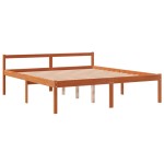 vidaXL Pat pentru seniori, maro ceruit, 160x200 cm, lemn masiv de pin vidaXL Pat pentru seniori, maro ceruit, 160x200 cm, lemn masiv de pin