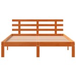 vidaXL Cadru de pat fără saltea, maro ceruit 140x200 cm lemn masiv pin vidaXL Cadru de pat fără saltea, maro ceruit 140x200 cm lemn masiv pin
