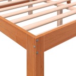 vidaXL Cadru de pat fără saltea, maro ceruit 140x200 cm lemn masiv pin vidaXL Cadru de pat fără saltea, maro ceruit 140x200 cm lemn masiv pin