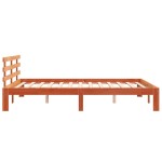 vidaXL Cadru de pat fără saltea, maro ceruit 150x200 cm lemn masiv pin vidaXL Cadru de pat fără saltea, maro ceruit 150x200 cm lemn masiv pin