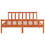 vidaXL Cadru de pat fără saltea, maro ceruit 150x200 cm lemn masiv pin vidaXL Cadru de pat fără saltea, maro ceruit 150x200 cm lemn masiv pin