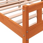 vidaXL Cadru de pat fără saltea, maro ceruit 150x200 cm lemn masiv pin vidaXL Cadru de pat fără saltea, maro ceruit 150x200 cm lemn masiv pin