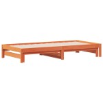 vidaXL Pat de zi cu extensie, maro ceruit, 80x200cm, lemn masiv de pin