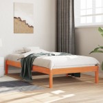 vidaXL Pat de zi fără saltea, maro ceruit, 90x190 cm, lemn masiv pin vidaXL Pat de zi fără saltea, maro ceruit, 90x190 cm, lemn masiv pin