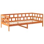 vidaXL Pat de zi fără saltea, maro ceruit, 90x200 cm, lemn masiv pin