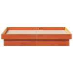 vidaXL Cadru de pat cu LED, maro ceruit, 120x200 cm, lemn masiv de pin vidaXL Cadru de pat cu LED, maro ceruit, 120x200 cm, lemn masiv de pin