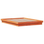 vidaXL Cadru de pat cu LED, maro ceruit, 150x200 cm, lemn masiv de pin vidaXL Cadru de pat cu LED, maro ceruit, 150x200 cm, lemn masiv de pin