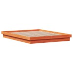 vidaXL Cadru de pat cu LED, maro ceruit, 160x200 cm, lemn masiv de pin vidaXL Cadru de pat cu LED, maro ceruit, 160x200 cm, lemn masiv de pin