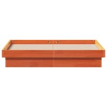 vidaXL Cadru de pat cu LED, maro ceruit, 120x190 cm, lemn masiv de pin vidaXL Cadru de pat cu LED, maro ceruit, 120x190 cm, lemn masiv de pin