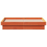 vidaXL Cadru de pat cu LED, maro ceruit, 140x190 cm, lemn masiv de pin