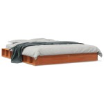 vidaXL Cadru de pat fără saltea, maro ceruit 150x200 cm lemn masiv pin vidaXL Cadru de pat fără saltea, maro ceruit 150x200 cm lemn masiv pin