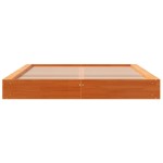 vidaXL Cadru de pat fără saltea, maro ceruit 150x200 cm lemn masiv pin vidaXL Cadru de pat fără saltea, maro ceruit 150x200 cm lemn masiv pin