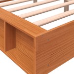 vidaXL Cadru de pat fără saltea, maro ceruit 150x200 cm lemn masiv pin vidaXL Cadru de pat fără saltea, maro ceruit 150x200 cm lemn masiv pin