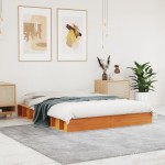 vidaXL Cadru de pat fără saltea, maro ceruit 140x200 cm lemn masiv pin vidaXL Cadru de pat fără saltea, maro ceruit 140x200 cm lemn masiv pin