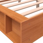 vidaXL Cadru de pat fără saltea, maro ceruit 140x200 cm lemn masiv pin vidaXL Cadru de pat fără saltea, maro ceruit 140x200 cm lemn masiv pin