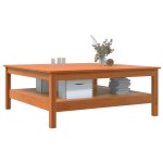 vidaXL Măsuță de cafea, maro ceruit, 100x100x40 cm, lemn masiv de pin vidaXL Măsuță de cafea, maro ceruit, 100x100x40 cm, lemn masiv de pin