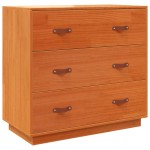 vidaXL Dulap, maro miere, 80x40x75 cm, lemn masiv de pin