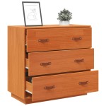 vidaXL Dulap, maro miere, 80x40x75 cm, lemn masiv de pin