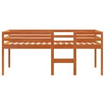 vidaXL Pat înalt de dormitor, maro ceruit, 75x190 cm, lemn masiv pin