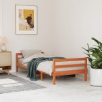 vidaXL Pat de zi fără saltea, maro ceruit, 90x200 cm, lemn masiv pin vidaXL Pat de zi fără saltea, maro ceruit, 90x200 cm, lemn masiv pin