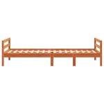 vidaXL Pat de zi fără saltea, maro ceruit, 90x200 cm, lemn masiv pin vidaXL Pat de zi fără saltea, maro ceruit, 90x200 cm, lemn masiv pin